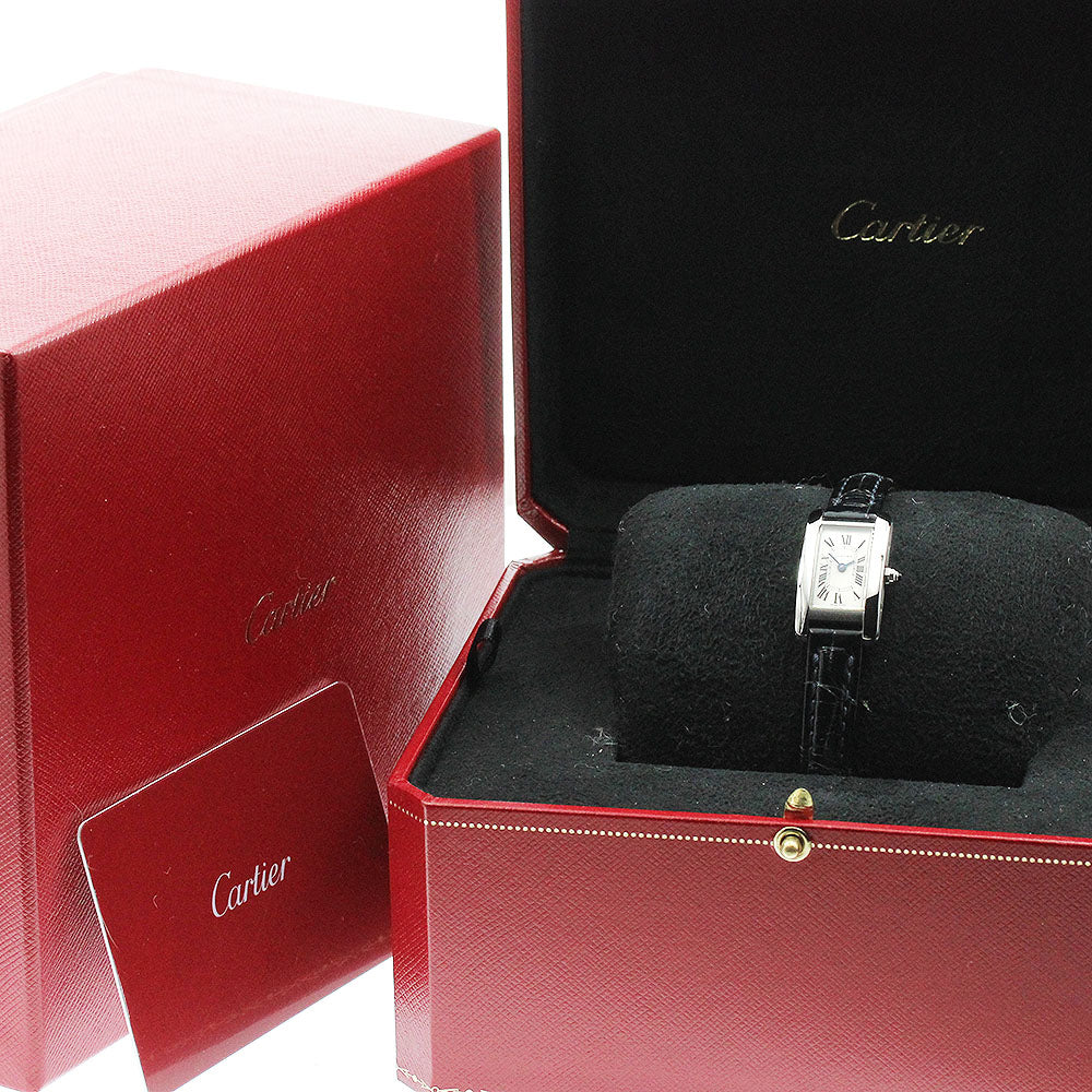 CARTIER Tank American mini WSTA0032 Silver Dial Quartz Ladies Watch_923584