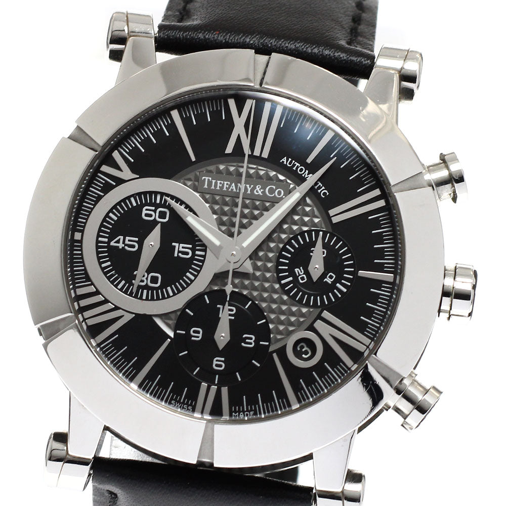 TIFFANY&Co. Atlas Z1000.82.12A10A71A Chronograph black Dial AT Men's_930035