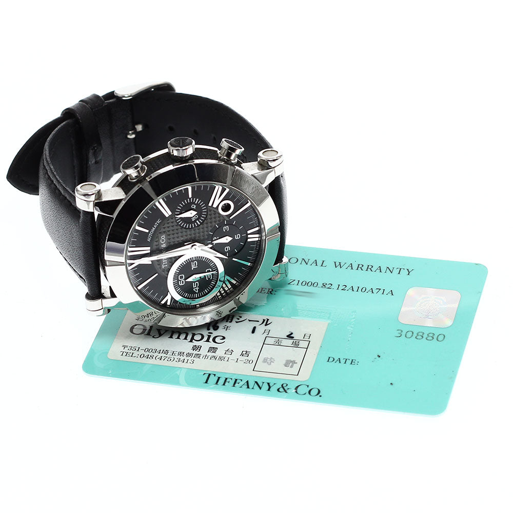 TIFFANY&Co. Atlas Z1000.82.12A10A71A Chronograph black Dial AT Men's_930035