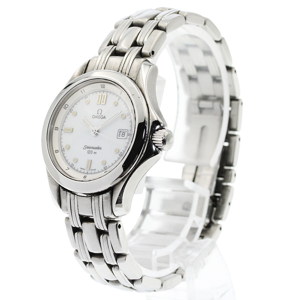 OMEGA Seamaster120M 2571.20 Date white Dial Quartz Ladies Watch_930050