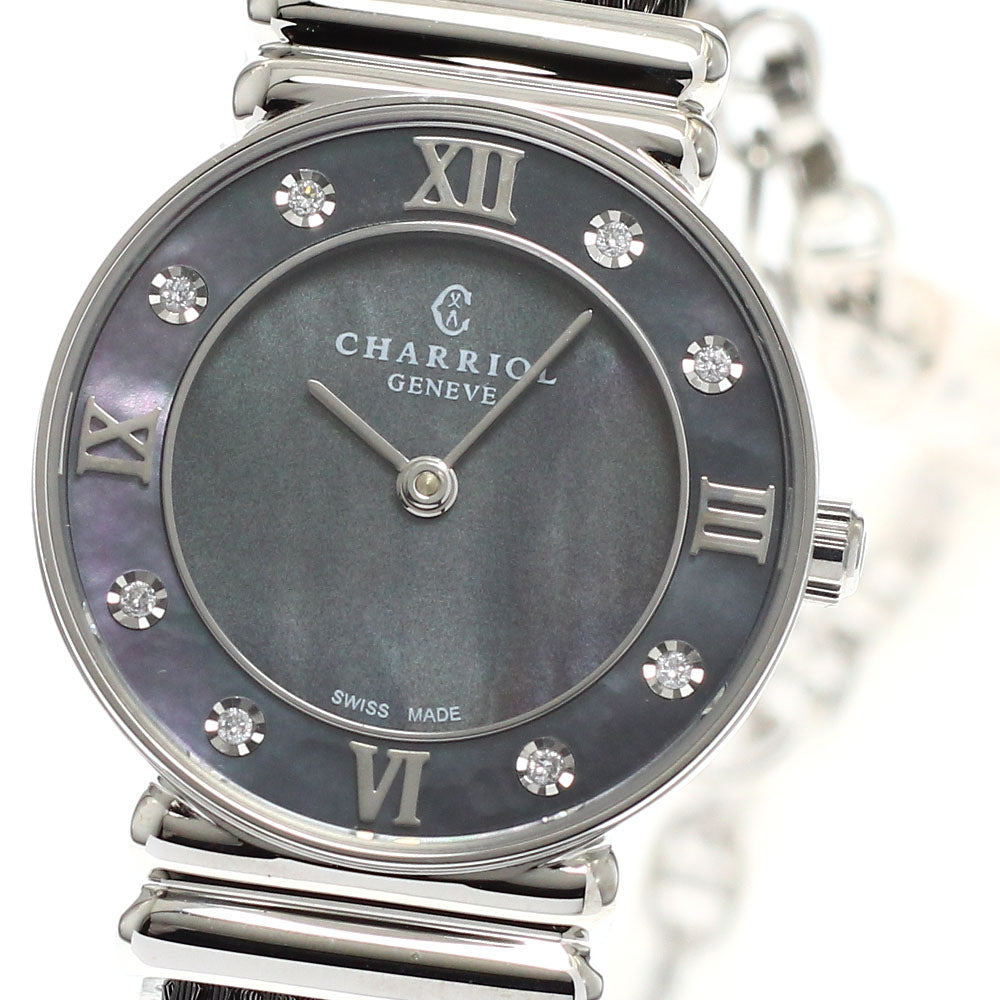 PHILIPPE CHARRIOL Saint Tropez 028/3 8P Gray shell Dial Quartz Ladies Watch_930055