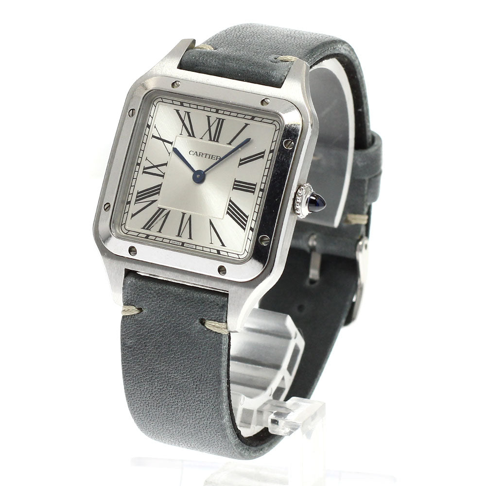CARTIER Santos Dumont LM WSSA0022 Silver Dial Quartz Men's Watch_930062