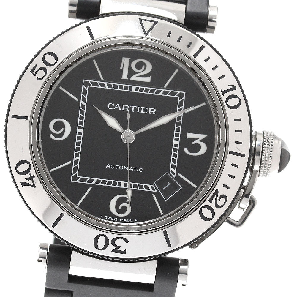 CARTIER Pacha Sea timer W31077U2 Date black Dial Automatic Men's Watch_930087