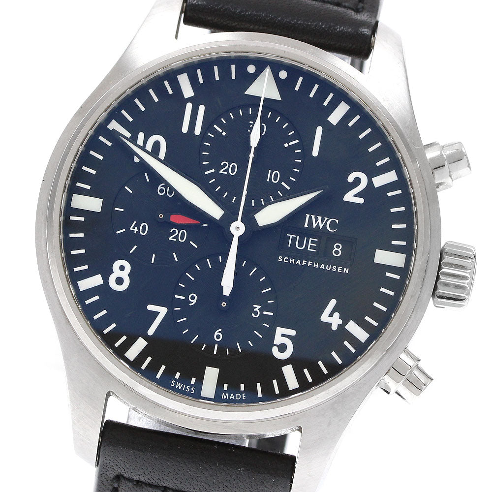 IWC SCHAFFHAUSEN Pilot watch IW377709 Day-Date Chronograph AT Men's_930088