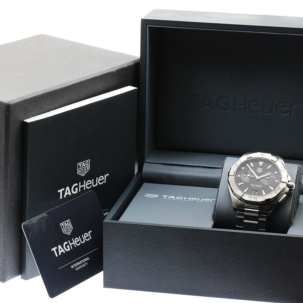TAG HEUER Aqua racer WAY111Z Alarm date black Dial Quartz Men's Watch_930127