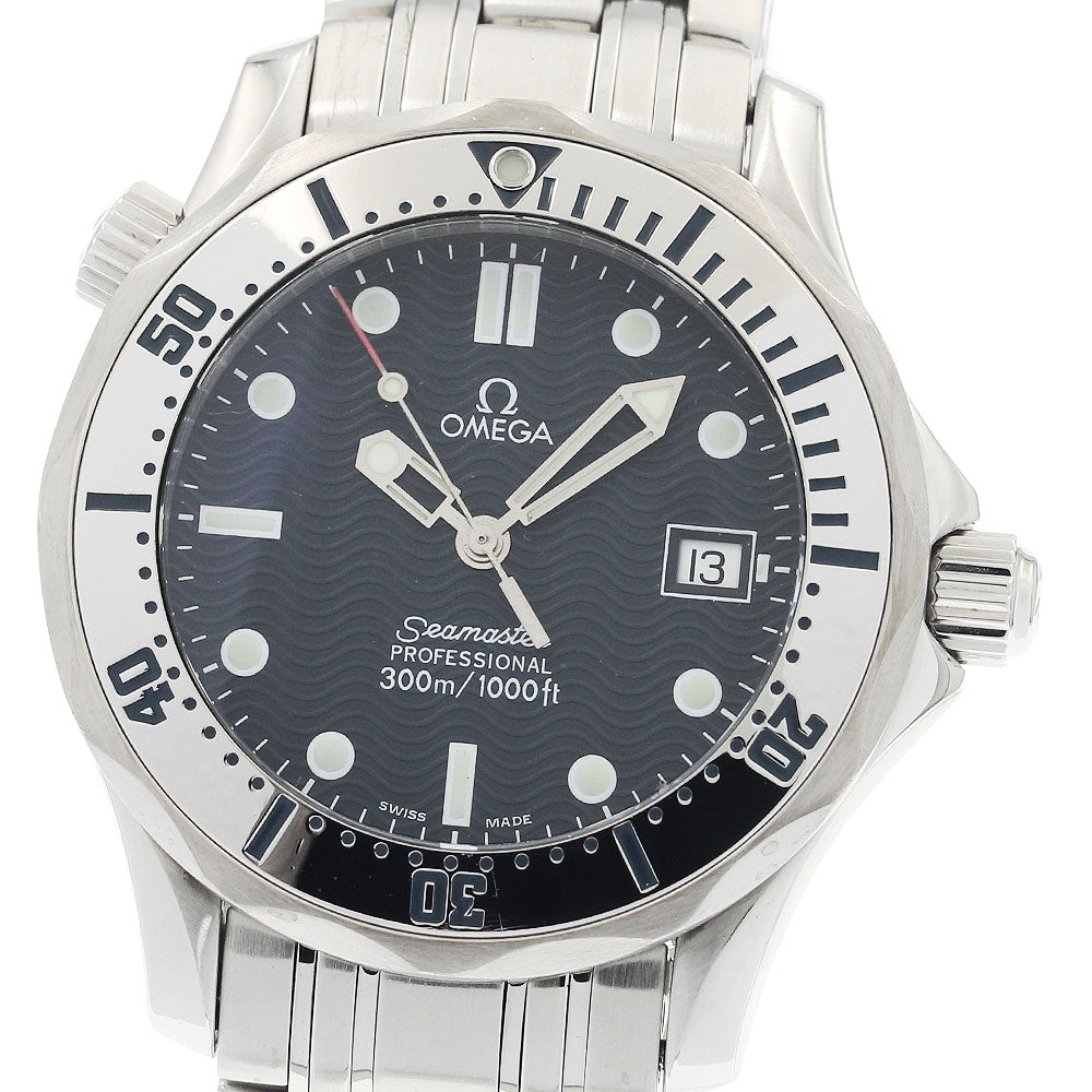 OMEGA Seamaster300 2562.80 Date Navy Dial Quartz Boy's Watch_930142