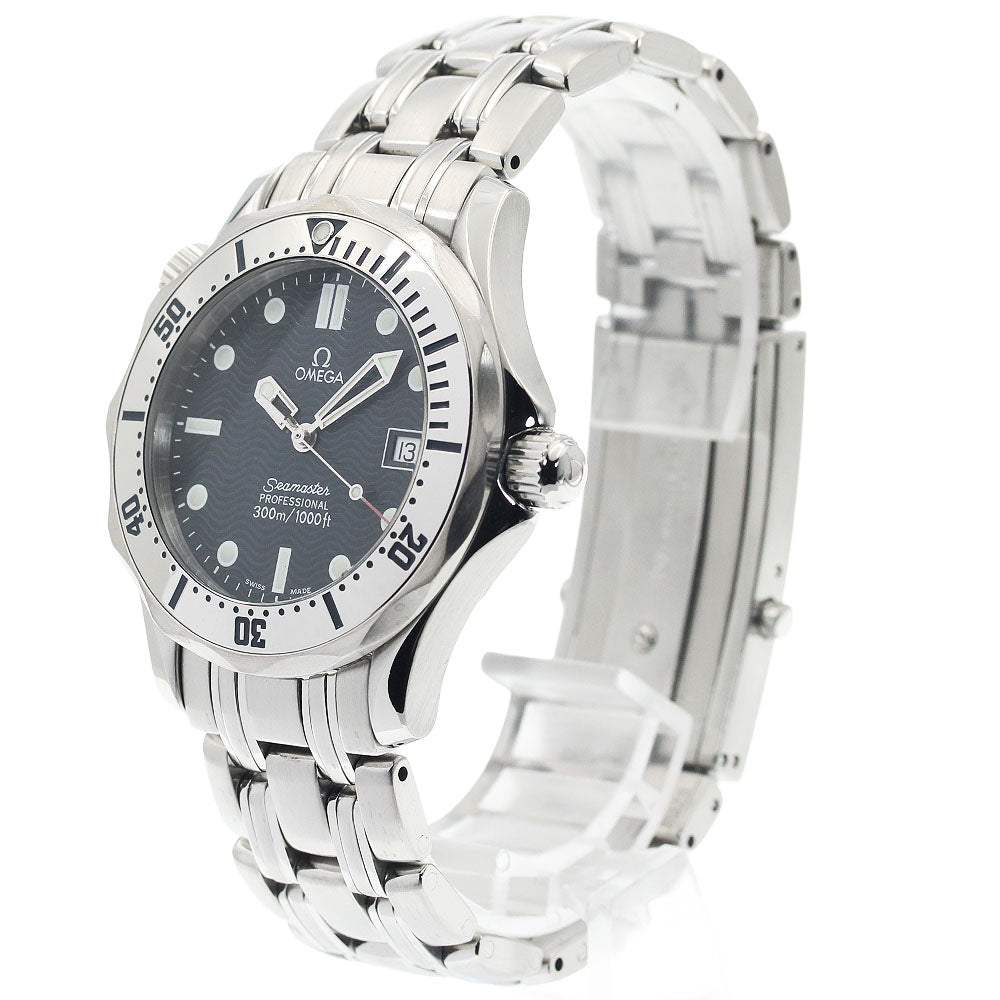 OMEGA Seamaster300 2562.80 Date Navy Dial Quartz Boy's Watch_930142