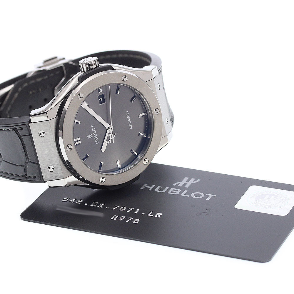 HUBLOT classic fusion titanium racing gray 542.NX.7071.LR Date gray Dial Automatic Men's Watch_930172