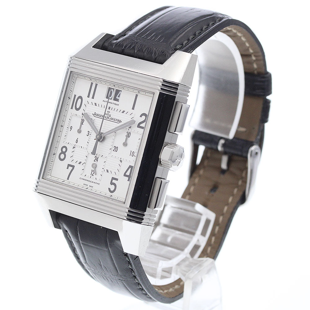 JAEGER-LECOULTRE Reverso Squadra 230.8.45/Q7018420 Date Chronograph Silver Dial Automatic Men's Watch_930174