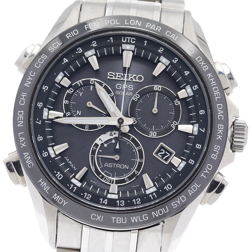 SEIKO Astron SBXB003/8X82-0AB0 GPS black Dial Solar Powered Radio Men's_930210