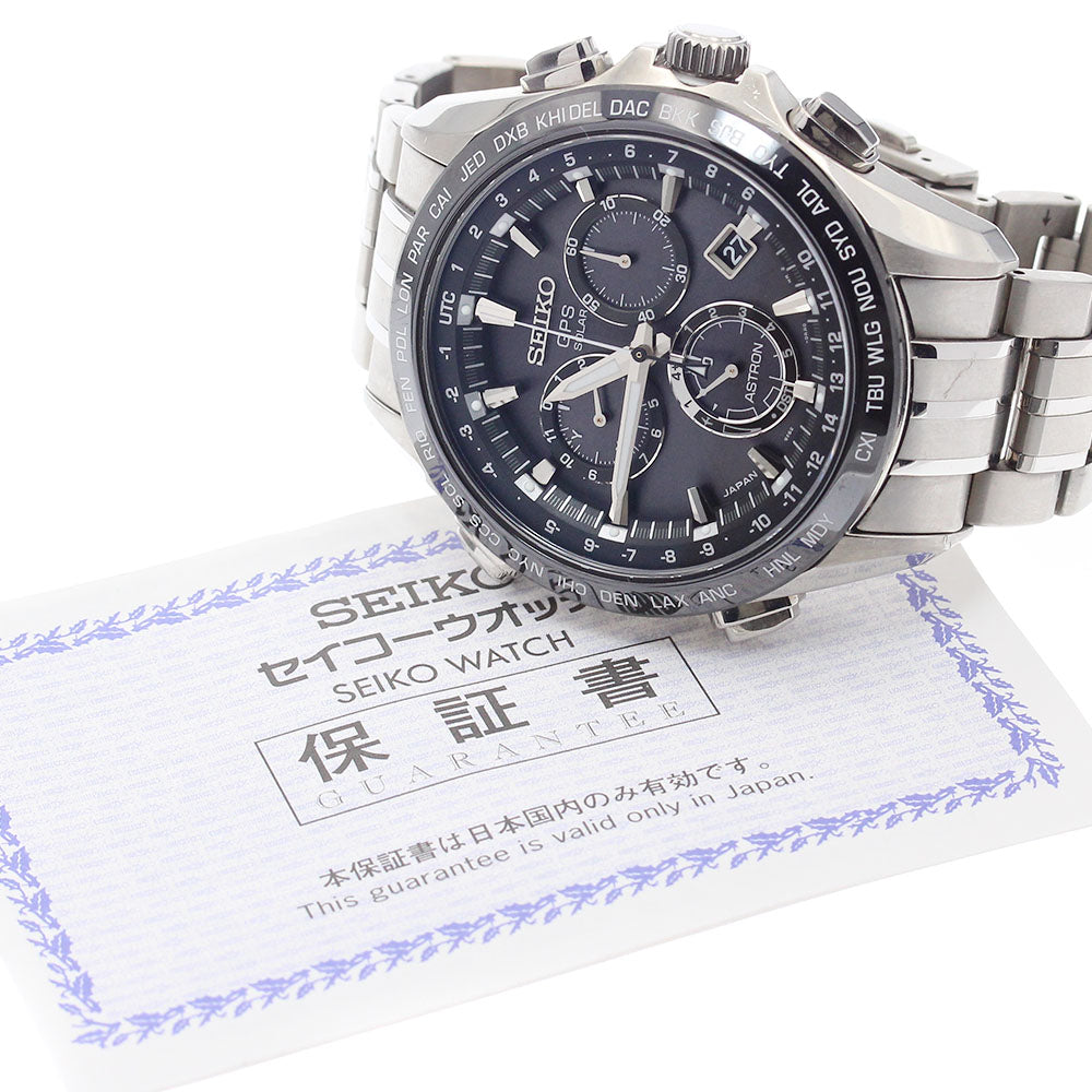 SEIKO Astron SBXB003/8X82-0AB0 GPS black Dial Solar Powered Radio Men's_930210