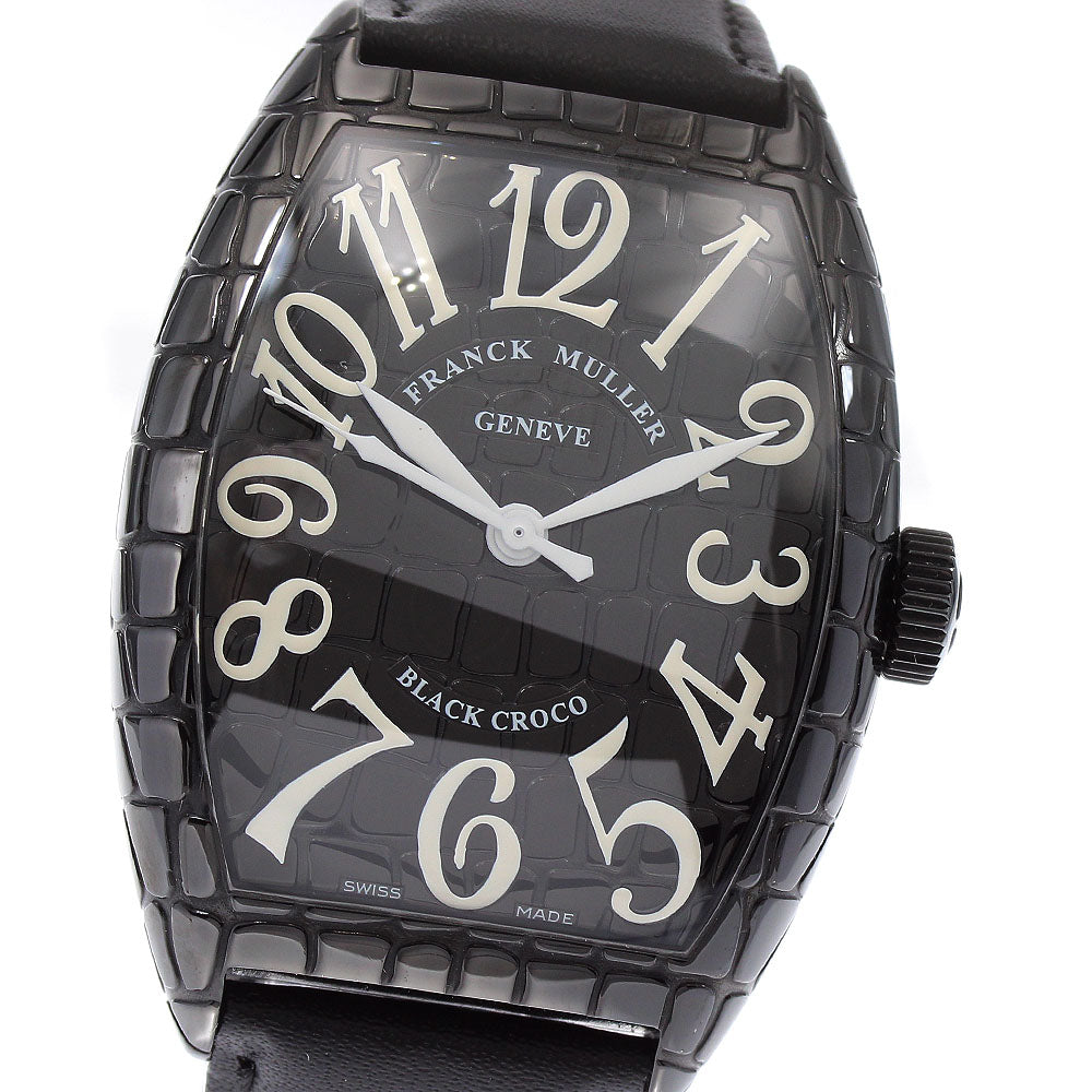 FRANCK MULLER Tonneau Curvex Black Croco 8880SCBLKCRO Automatic Men's_930299