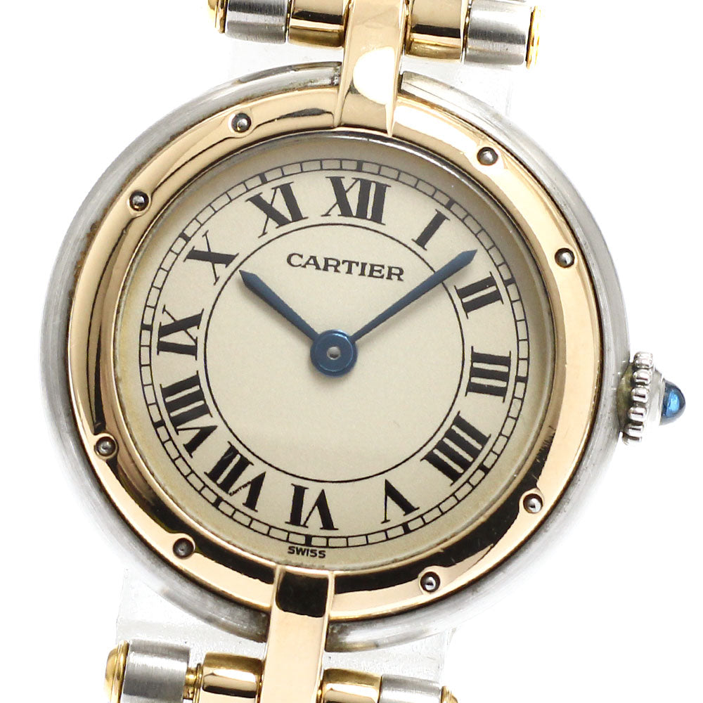 CARTIER PANTHERESM W25030B6 Round 2 row beige Dial Quartz Ladies Watch_930403