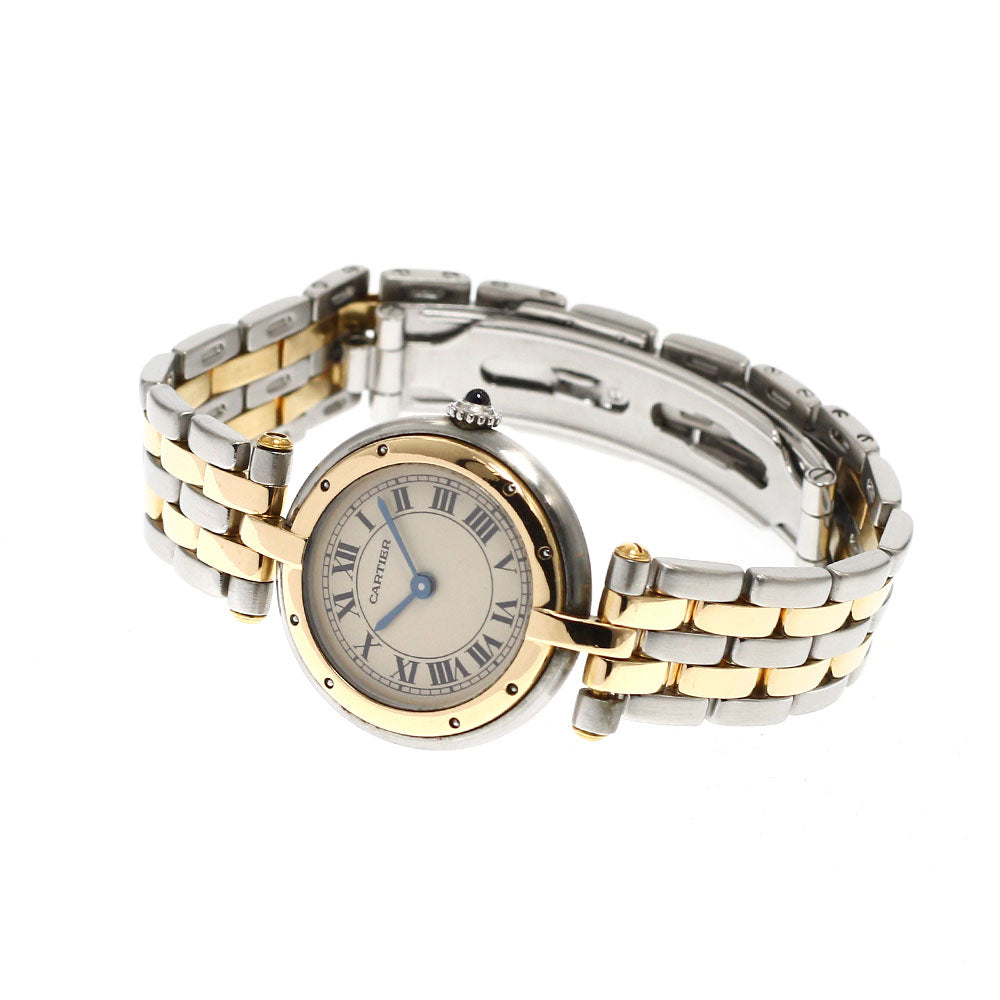 CARTIER PANTHERESM W25030B6 Round 2 row beige Dial Quartz Ladies Watch_930403