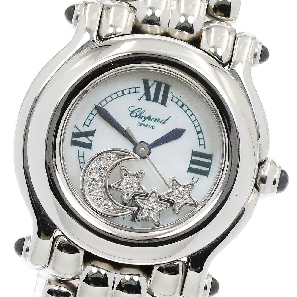 Chopard Happy sports 27/8250-23 moon star diamond White shell Dial Quartz Ladies Watch_930416