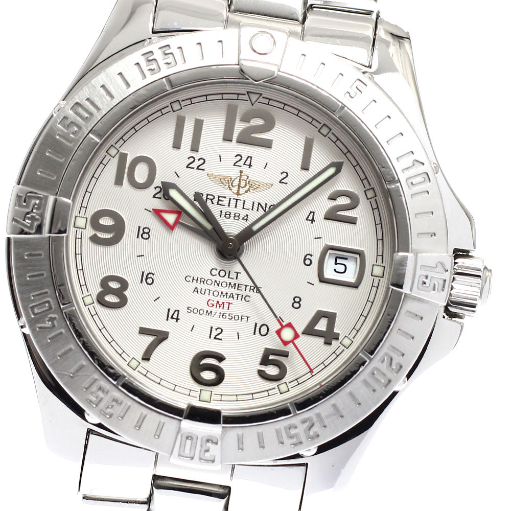 BREITLING Colt A32350 GMT date Silver Dial Automatic Men's Watch_930438
