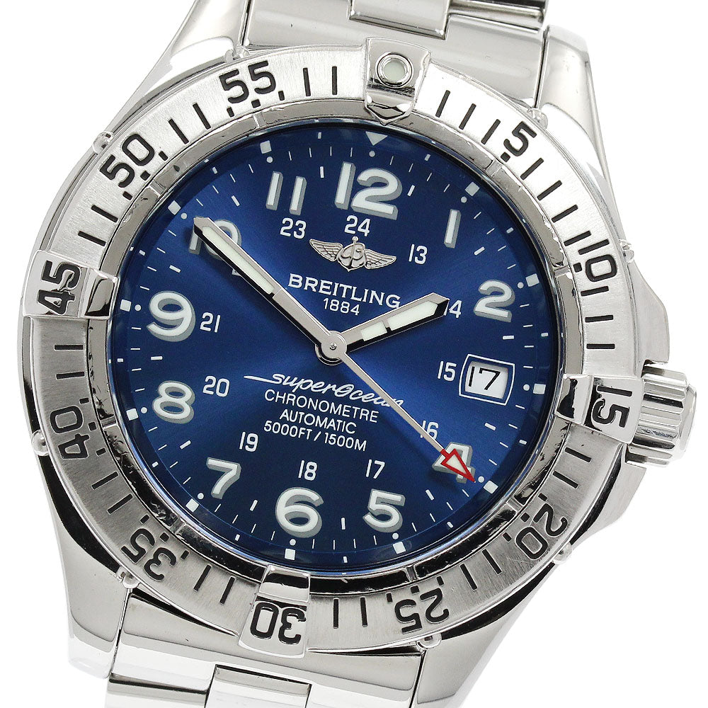 BREITLING Super Ocean A17360 Date blue Dial Automatic Men's Watch_930468
