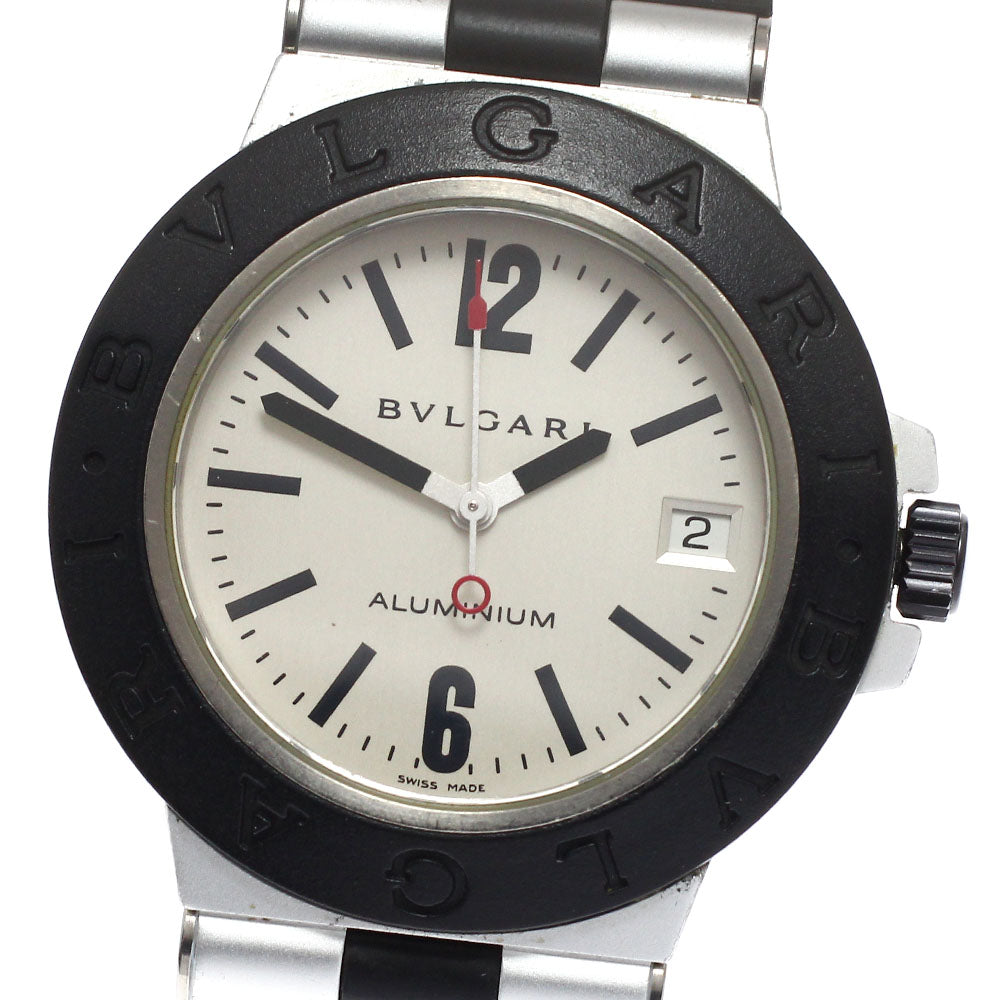 BVLGARI aluminum AL38TA Date Silver Dial Automatic Men's Watch_930569