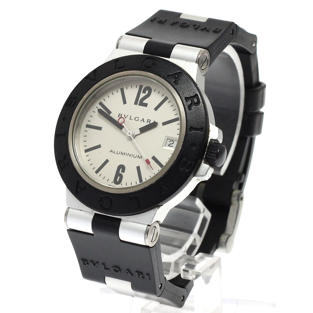 BVLGARI aluminum AL38TA Date Silver Dial Automatic Men's Watch_930569