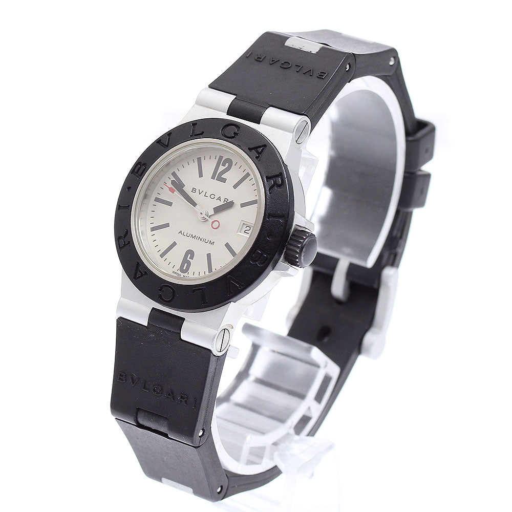 BVLGARI aluminum AL29A Date Silver Dial Quartz Ladies Watch_930604