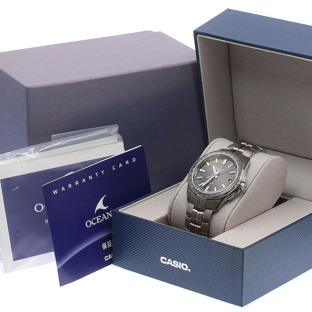 CASIO Oceanus Manta OCW-S400-1AJF Silver Dial Solar Powered Radio Men's_930623