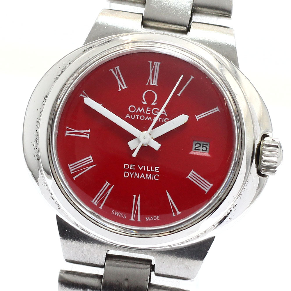 OMEGA De Ville Dynamic Date Red Dial Automatic Ladies Watch_930649