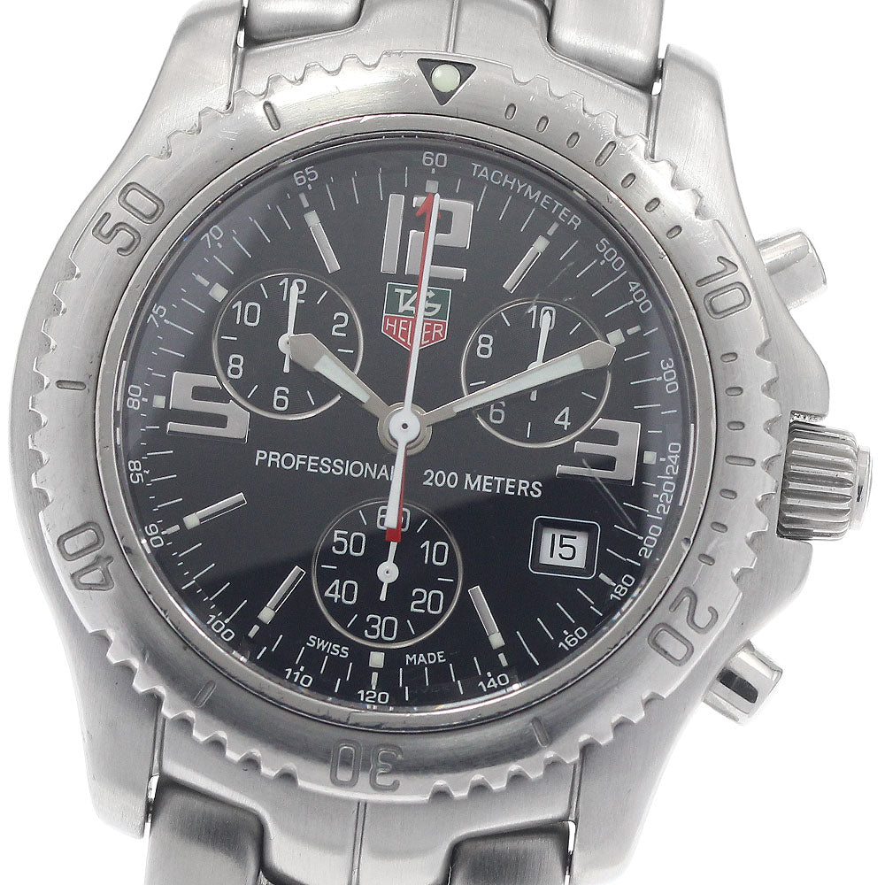 TAG HEUER Link CT1111 Chronograph black Dial Quartz Men's Watch_930652