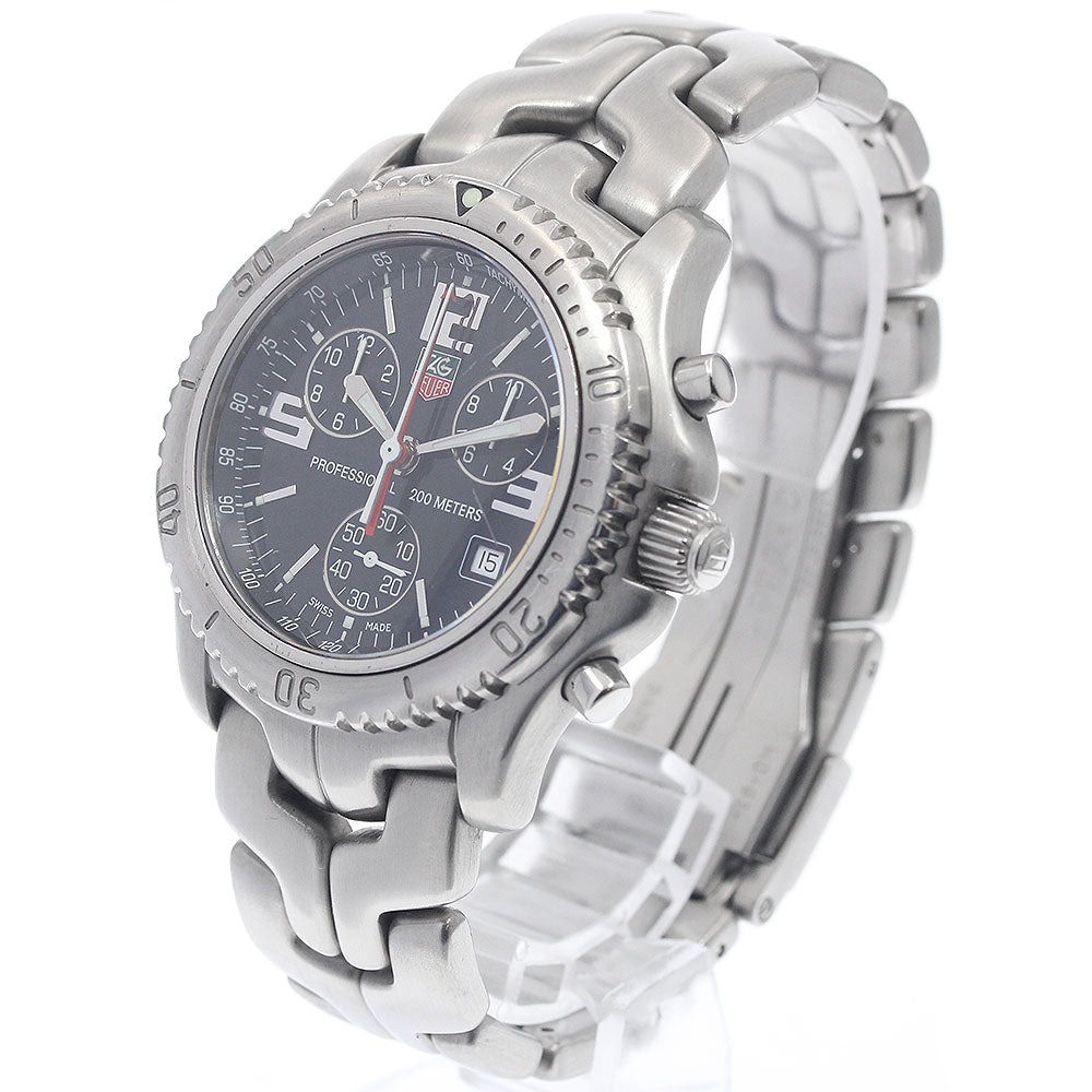 TAG HEUER Link CT1111 Chronograph black Dial Quartz Men's Watch_930652