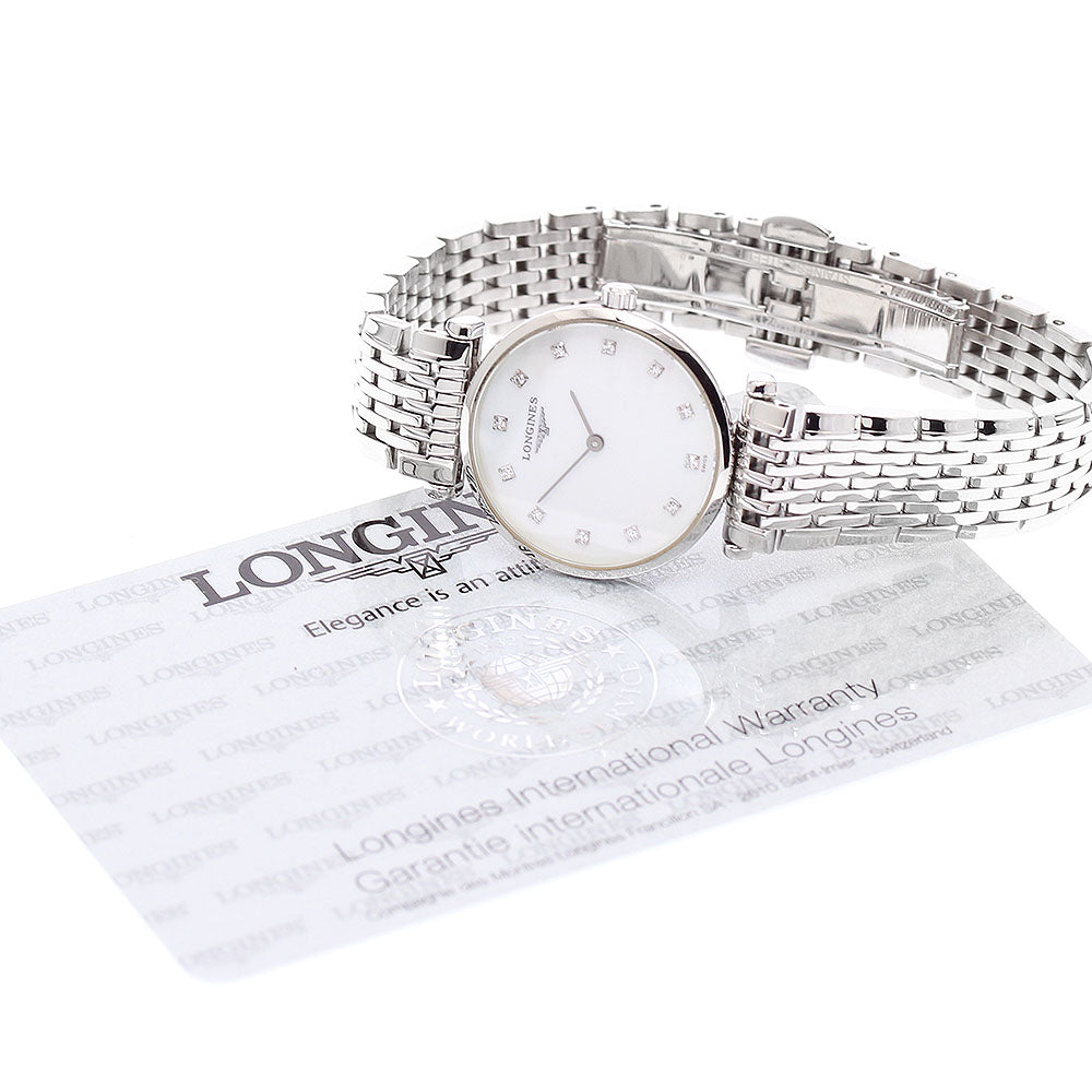 LONGINES La Grande Classic de Longines L4.209.4 12P diamond White shell Dial Quartz Ladies Watch_930677