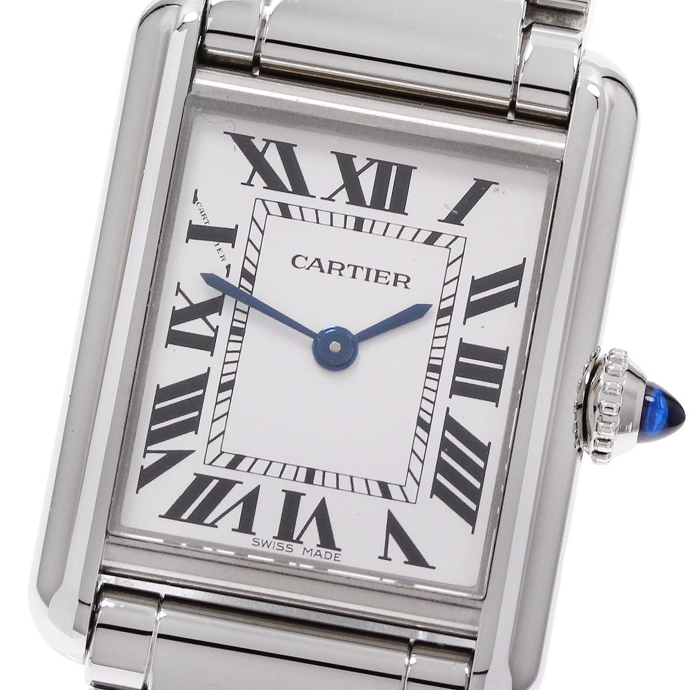 CARTIER tank mast SM WSTA0051 Silver Dial Quartz Ladies Watch_930684