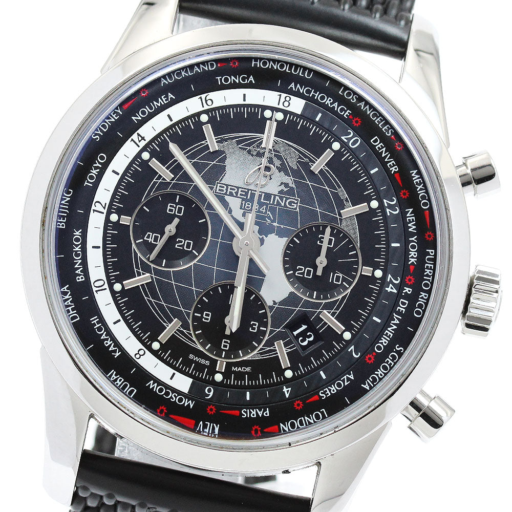 BREITLING Transocean AB0510 Chronograph Uni-time black Dial Automatic Men's Watch_930715
