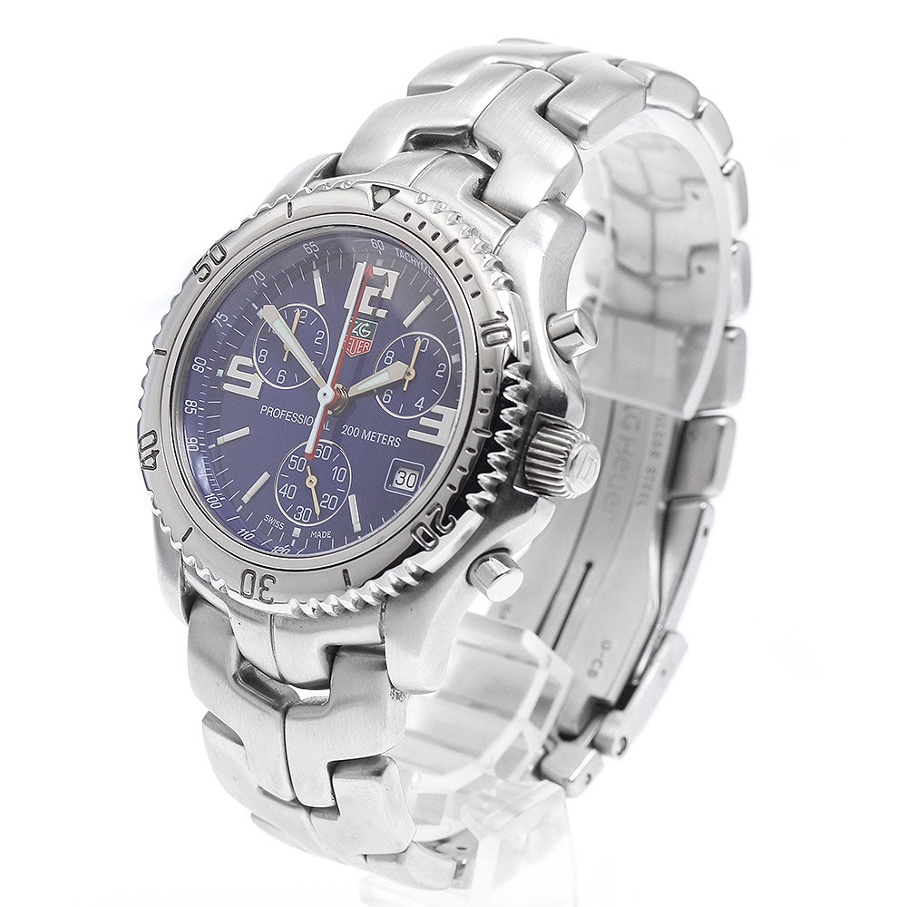 TAG HEUER Link CT1110 Chronograph Date blue Dial Quartz Men's Watch_930719