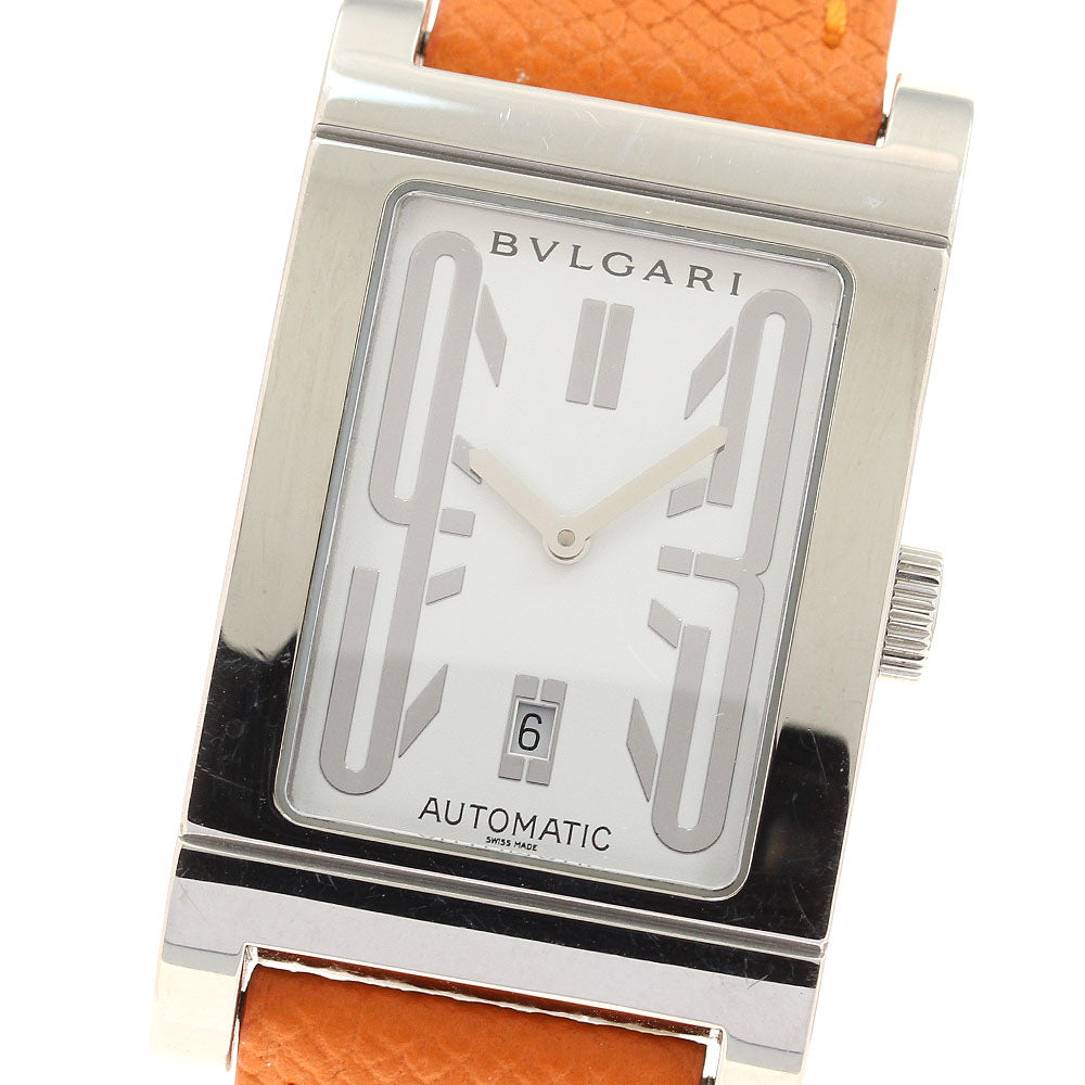 BVLGARI Rettangolo RT45S Date white Dial Automatic Men's Watch_930720