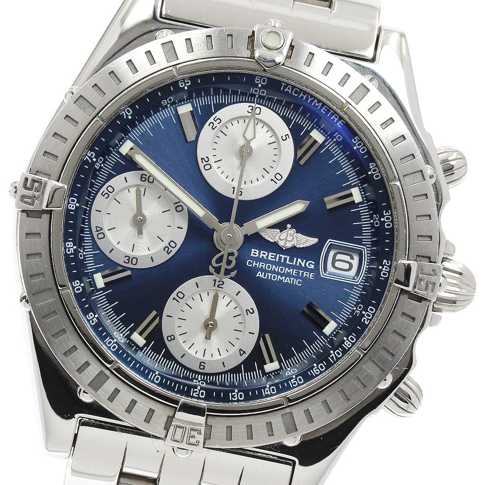 BREITLING Chronomat A13352 Date Navy / Silver Dial Automatic Men's Watch_930787
