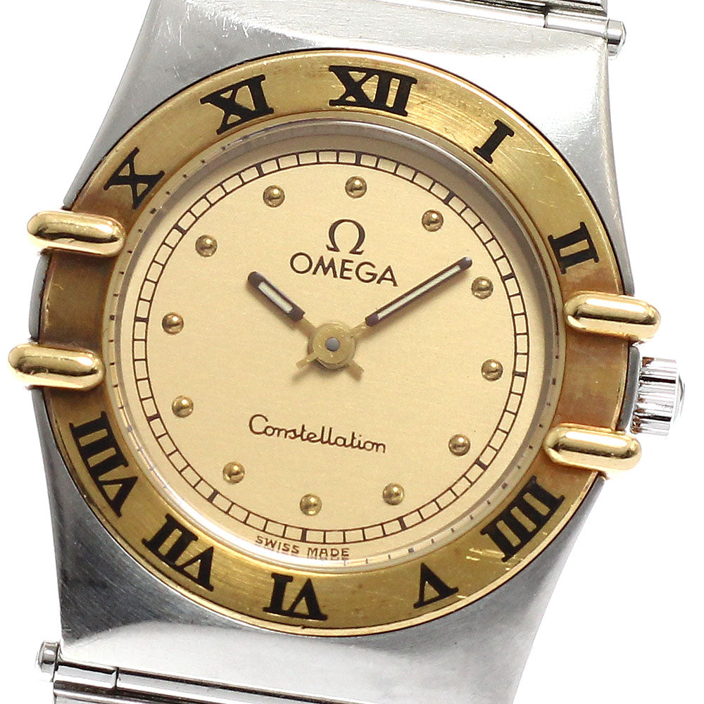 OMEGA Constellation gold Dial Quartz Ladies Watch_930819