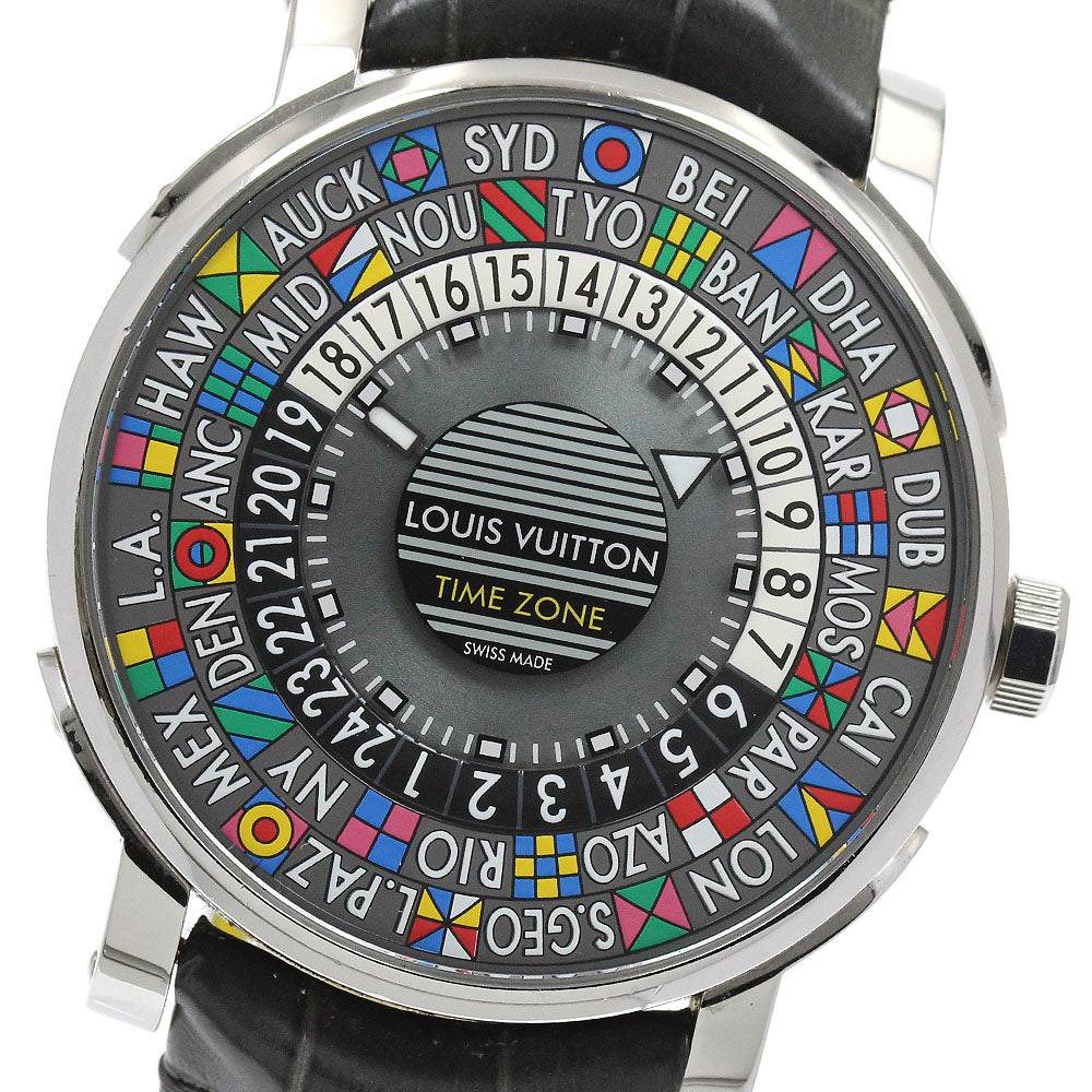 LOUIS VUITTON Escal time zone Q5D20 World time Automatic Men's Watch_930841