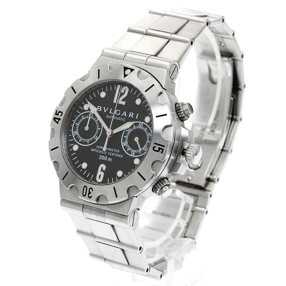 BVLGARI Diagono Scuba SCB38S Chronograph black Dial Automatic Men's Watch_930847