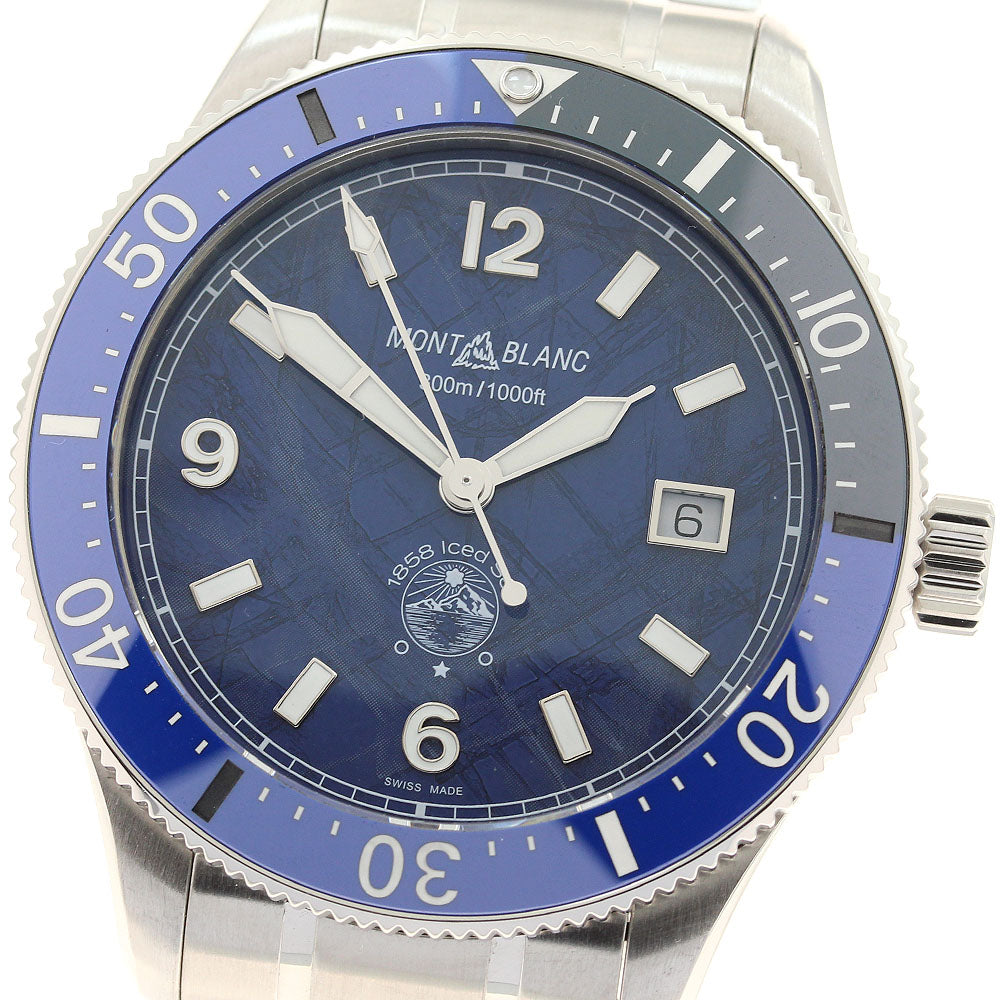 MONTBLANC 1858 Ice Sea 129369 Date blue Dial Automatic Men's Watch_930859