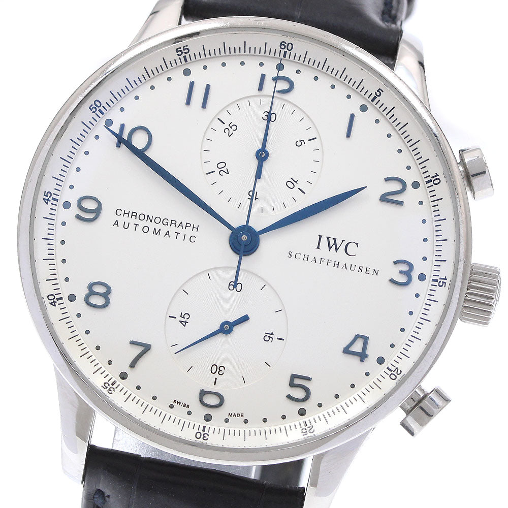 IWC SCHAFFHAUSEN Portugese IW371417 Chronograph Silver Dial Automatic Men's Watch_930864