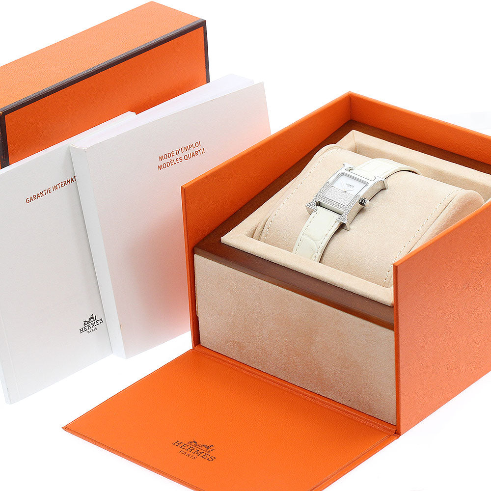 HERMES H Watch de Bourjou HH1.234 White/Diamond Dial Quartz Ladies Watch_930878