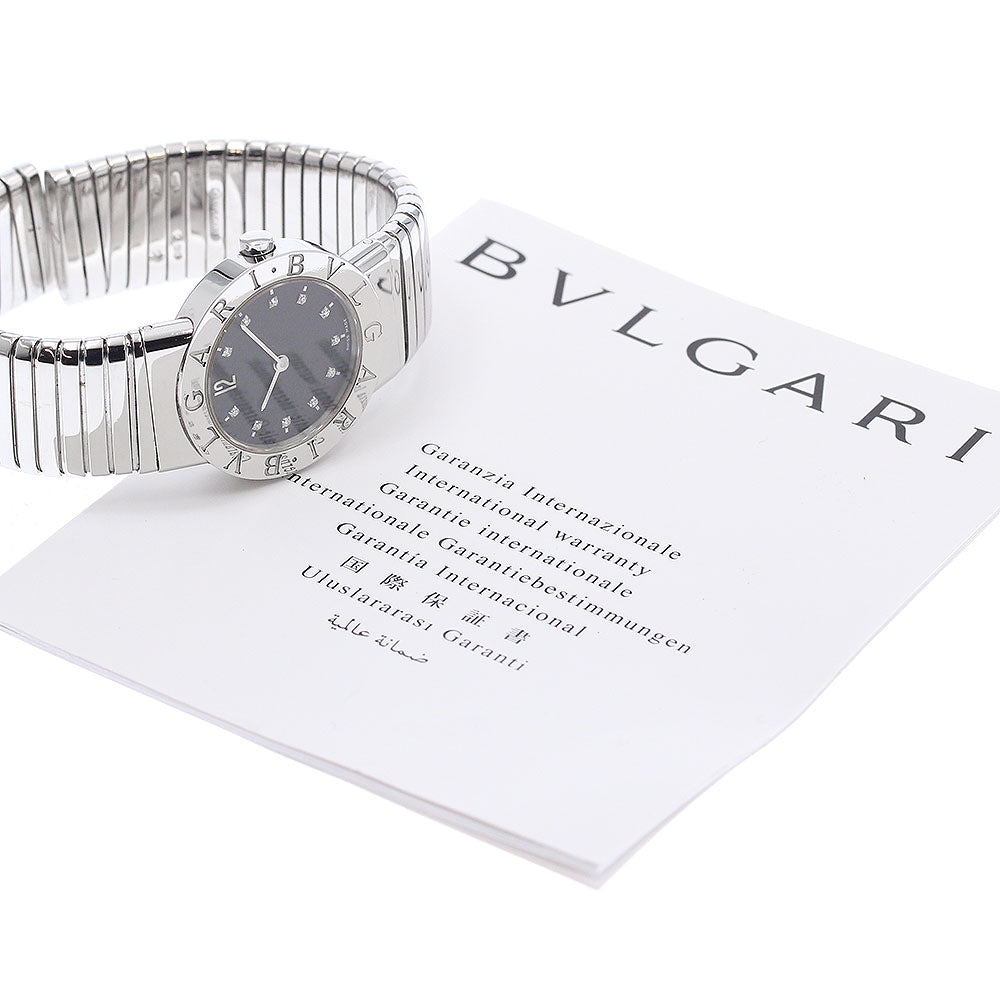 BVLGARI BVLGARIBVLGARI 11P BB262TS Tubogas black Dial Quartz Ladies Watch_930885
