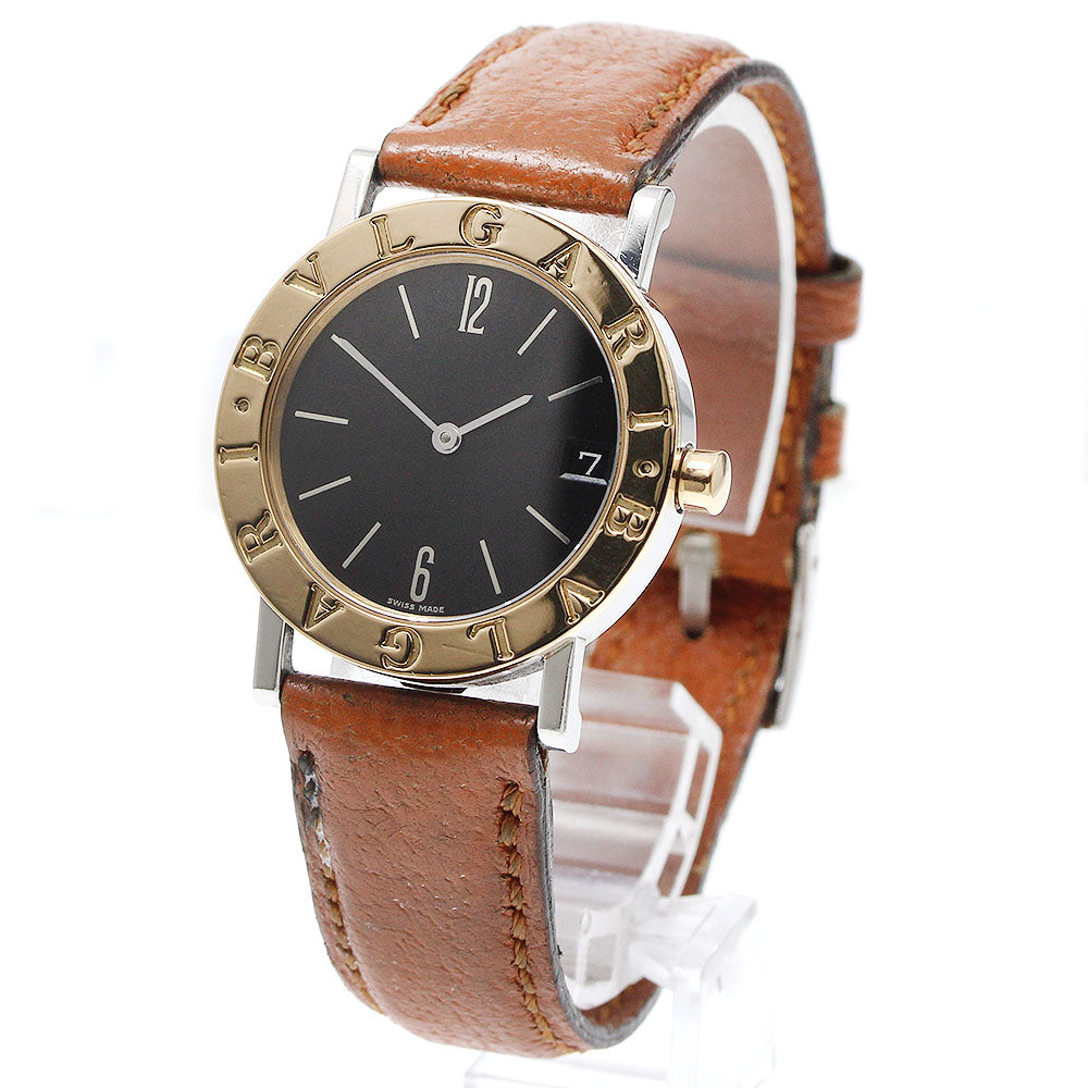 BVLGARI BVLGARIBVLGARI BB30SGLD YG bezel date black Dial Quartz Boy's_930886