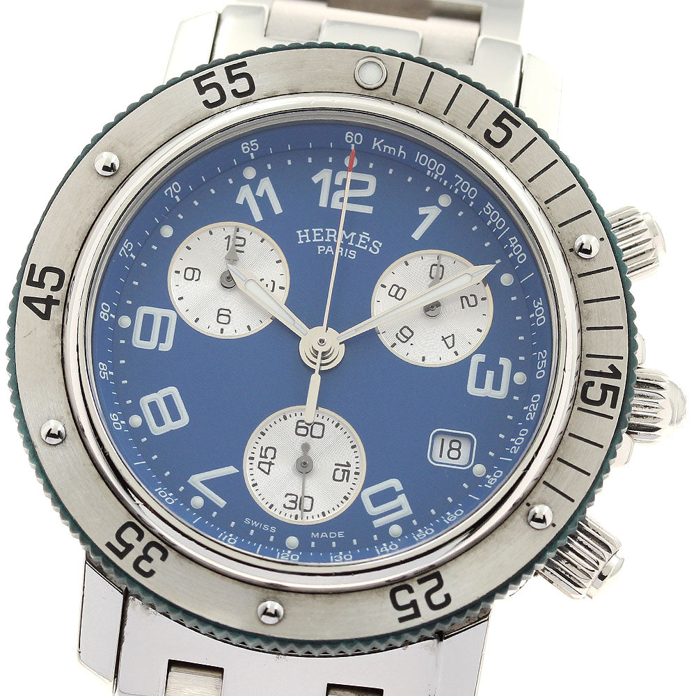 HERMES Clipper diver CL2.917 Chronograph blue Dial Quartz Men's Watch_930889