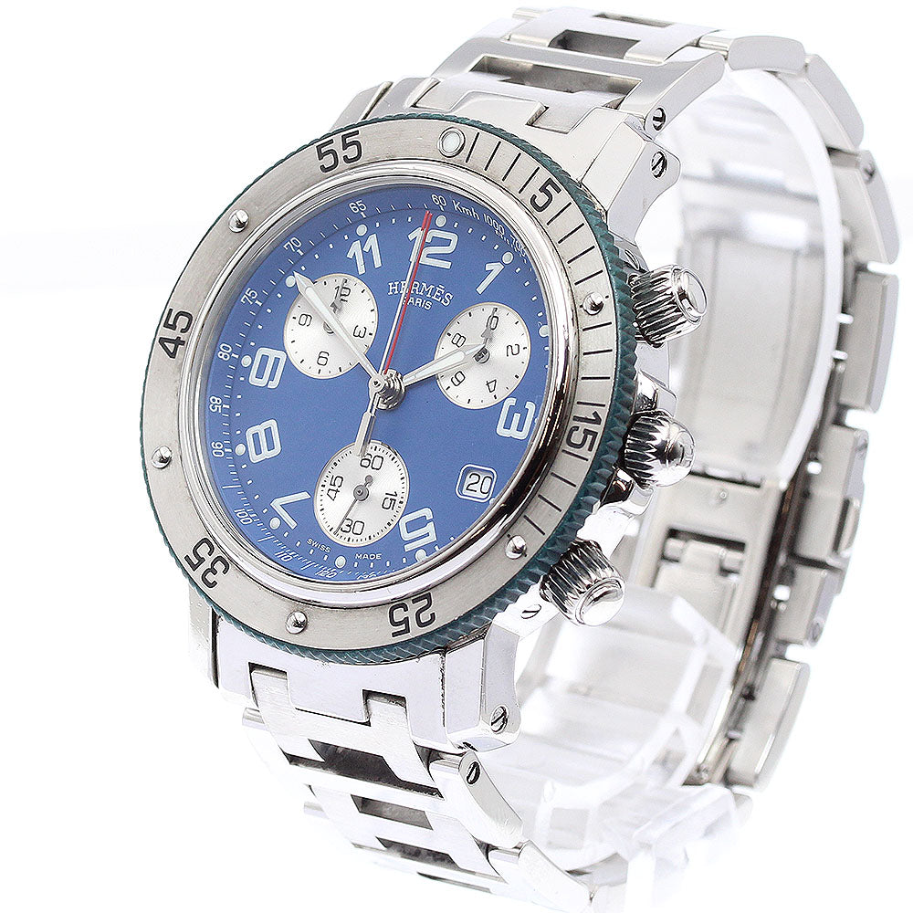 HERMES Clipper diver CL2.917 Chronograph blue Dial Quartz Men's Watch_930889
