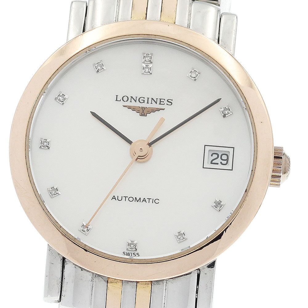 LONGINES Elegant collection L4.309.5 12P diamond shell White shell Dial Automatic Ladies Watch_931023
