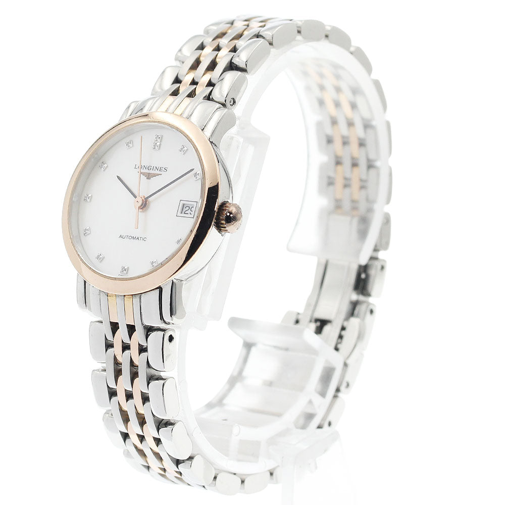 LONGINES Elegant collection L4.309.5 12P diamond shell White shell Dial Automatic Ladies Watch_931023