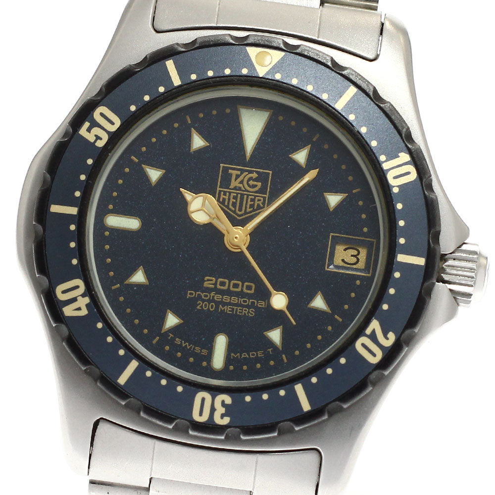 TAG HEUER Professional 2000 972.613B Date Navy Dial Quartz Boy's Watch_931035