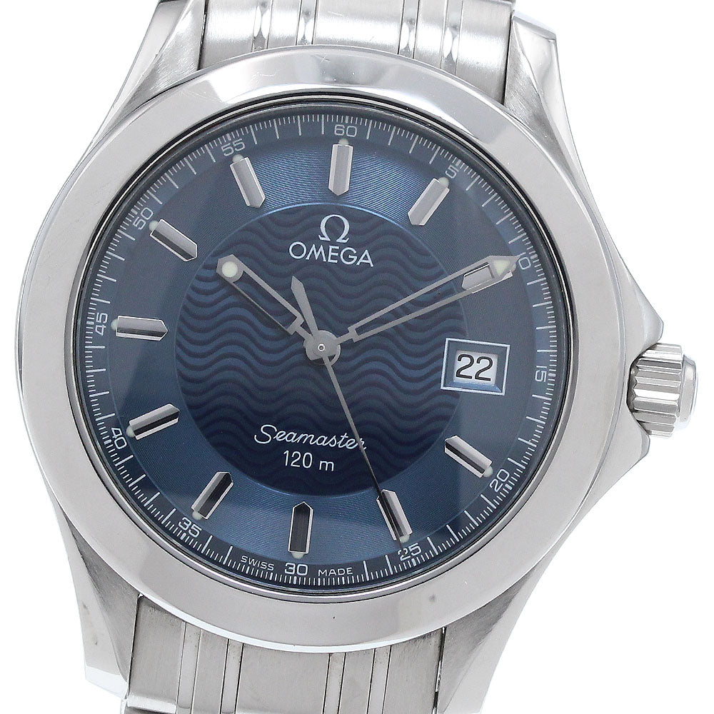 OMEGA Seamaster120 2511.81 Date Navy Dial Quartz Men's Watch_931580