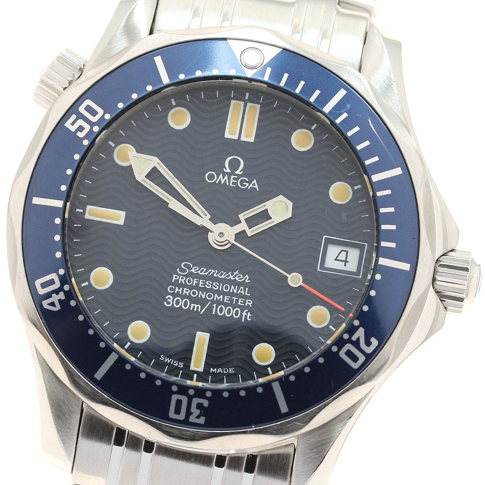 OMEGA Seamaster300 2551.80 Date Navy Dial Automatic Boy's Watch_931623