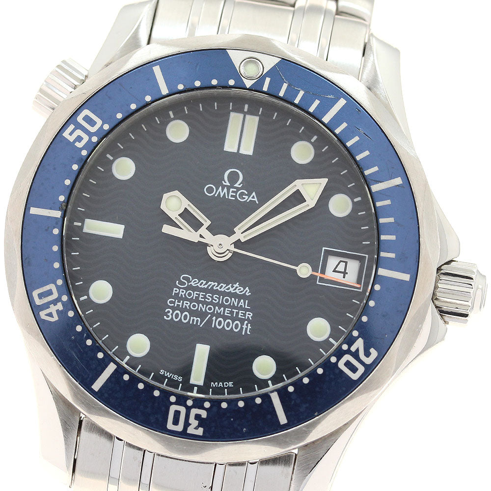 OMEGA Seamaster300 2551.80 Date Navy Dial Automatic Boy's Watch_931637